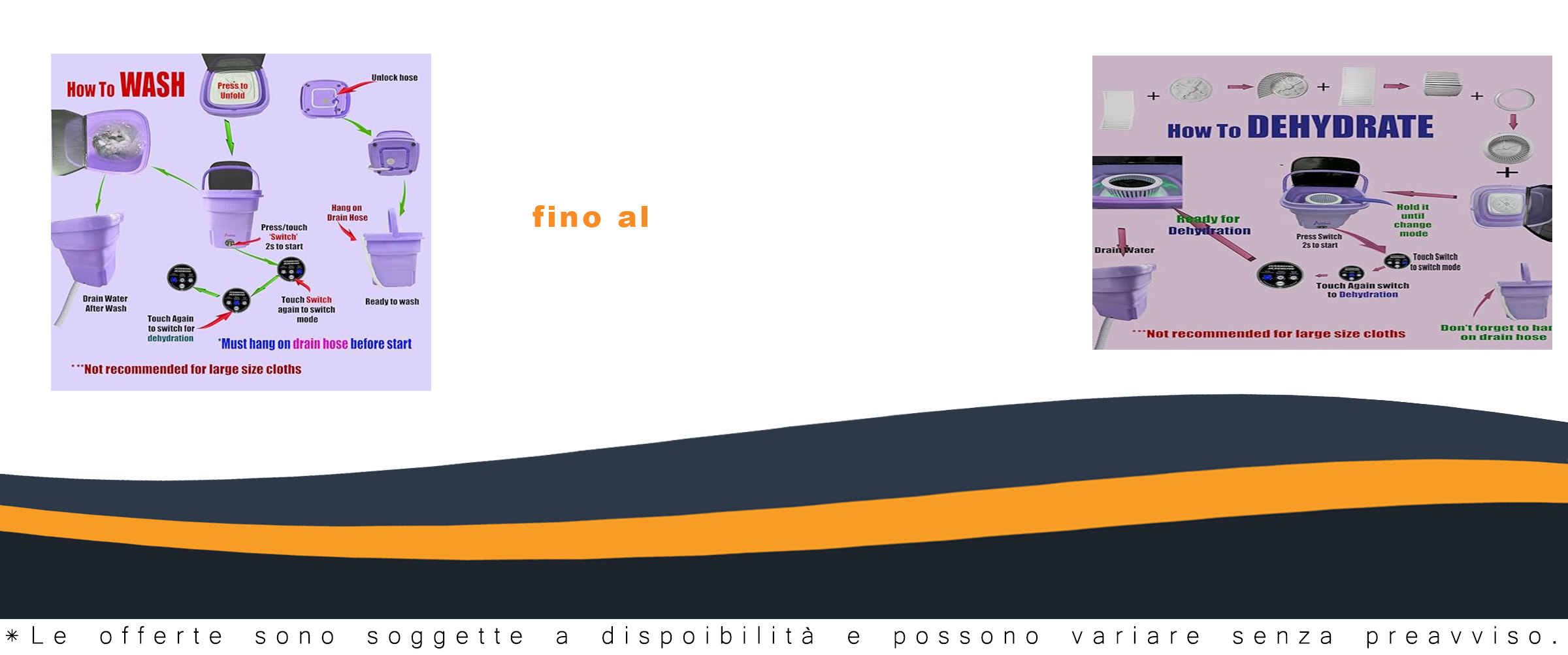 Lavatrice portatile mini da 15L, perfetta per appartamenti e viaggi, colore viola