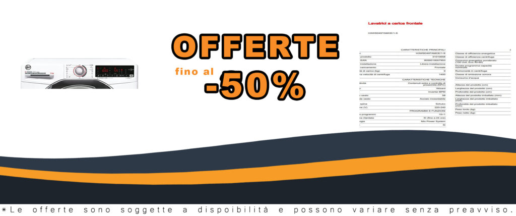 Hoover H3WSD49TAMCE/1-S H-WASH 300 PLUS Lavatrice con Carica Frontale e Connettività NFC