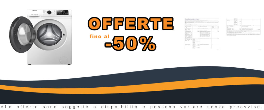 Immagine della lavatrice HISENSE WFQP7012EVM con carico frontale, 7 kg e 1200 RPM