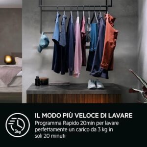 AEG Serie 6000 Lavatrice a Carica Frontale 9 kg in bianco, con Tecnologia ProSense® per un lavaggio efficiente e risparmio energetico