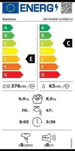Electrolux EW7W486W Lavasciuga PerfectCare 700 Vapore PRO, 8 kg, Centrifuga 1600 Giri/Min