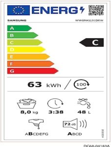 Samsung Lavatrice AddWash WW8NK62E0RW/ET in bianco e nero con motore Digital Inverter e funzione Vapore Igienizzante