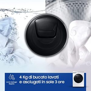 Samsung Lavasciuga Ai Control QuickDive™ WD90T954DSH/S3, un prodotto innovativo che combina funzionalità avanzate come Wi-Fi e tecnologia vapore, perfetto per famiglie di medie dimensioni.