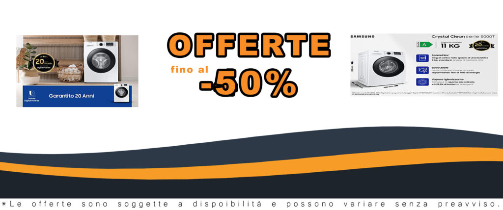 Lavatrice Samsung WW11BGA046ATET con motore inverter e capacità di 11 kg, classe energetica A e design compatto