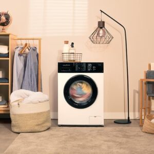 Cecotec Lavatrice a Carica Frontale 6 Kg Bolero Dresscode 620 E. 1750W, Classe E, 1000 RPM, 15 programmi per diversi tessuti, Drum Clean, Delay Start e KidLock: blocco di sicurezza per bambini