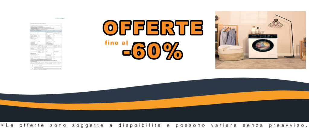 Immagine della Cecotec Lavatrice a Carica Frontale 6 Kg Bolero Dresscode 620 E, con una vista chiara del prodotto, dei programmi e del design elegante.