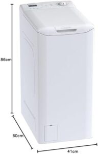 Candy Smart Lavatrice 6 Kg, Carica dall'Alto, 1000 Giri, Classe C, Rilevatore Kg, Connettività NFC, Partenza Ritardata, Funzione Smart Check-up, Bianca
