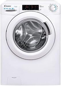 Lavatrice Candy Smart Inverter CS44 128TXME/2-S in bianco, modello a caricamento frontale con capacità di 8 kg e velocità di centrifuga di 1200 giri/min.