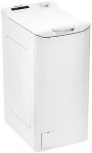 Lavatrice ETOZ272DE111 carica dall'alto, 7 kg di capacità e 1200 giri al minuto, ideale per spazi piccoli e famiglie.