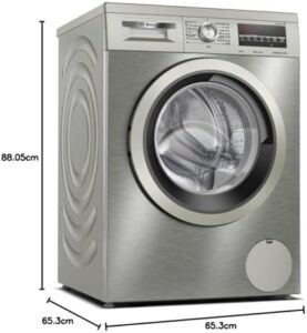 Lavatrice BOSCH WUU28T8XES Inox 8kg 1400 con design elegante e alta efficienza energetica.