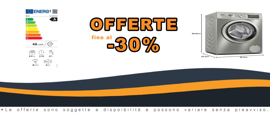 Lavatrice BOSCH WUU28T8XES Inox 8kg 1400 con design elegante e alta efficienza energetica.