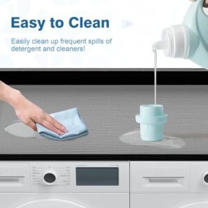 Lavatrice e asciugatrice controsoffitto, 69,8 cm L x 137,2 cm L lavanderia stoccaggio e organizzazione con guide perimetrali, nero