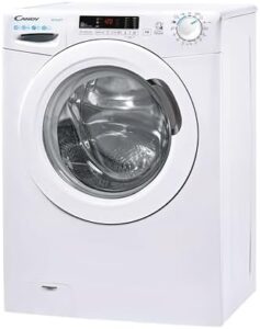 Immagine della lavatrice Candy Smart CS 14102DW4/1-S a carica frontale, 10KG, con design elegante in bianco.