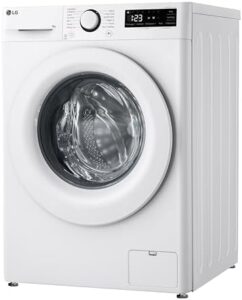 LG F4R5009TSWW Lavatrice 9kg con AI DD, TurboWash e Vapore, perfetta per famiglie e per un bucato impeccabile.