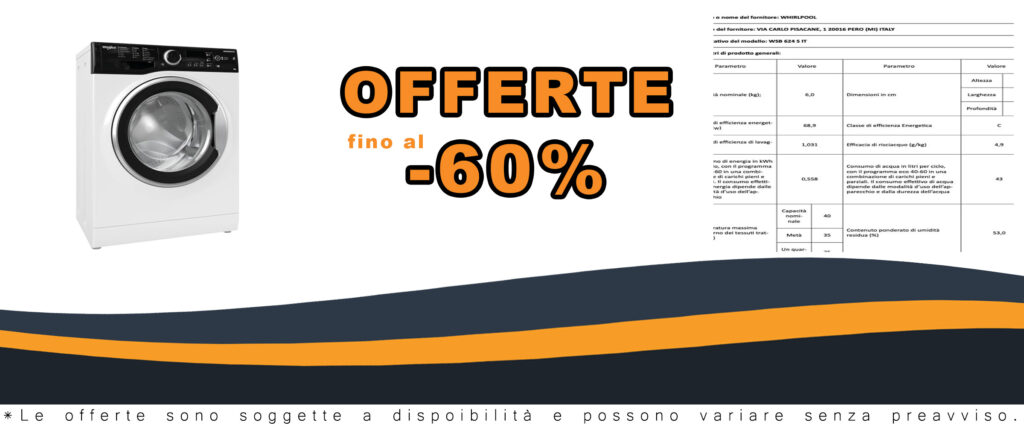 Whirlpool WSB 624 S IT - Lavatrice 6kg con carica frontale e centrifuga a 1200 giri al minuto, classe energetica C