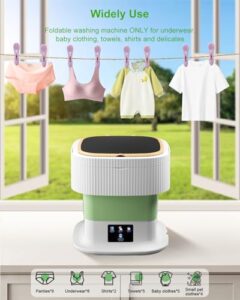 Mini lavatrice portatile da 60W in funzione, adatta per capi delicati come biancheria intima e vestiti per bambini