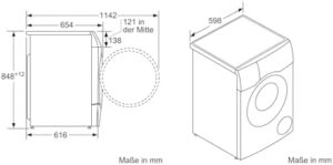 Bosch WNC254AS0, Serie 8, Asciugatrice intelligente per bucato, con capacità di 10,5 kg di lavaggio e 6 kg di asciugatura, dotata di dosaggio i-Dos e funzione IronAssist per risultati perfetti