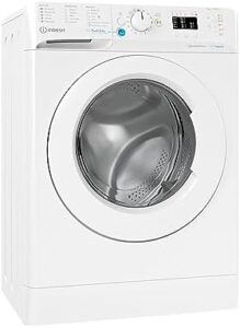 Lavatrice Indesit BWSA 7125X WV IT con carica frontale e centrifuga a 1200 giri al minuto, perfetta per famiglie di piccole e medie dimensioni.