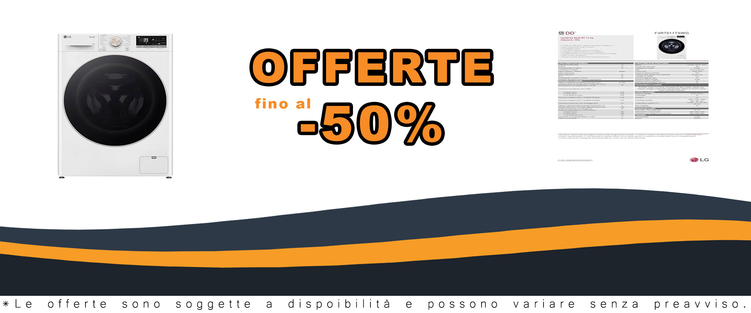 Lavatrice LG AI DD F4R7011TSWG con 11kg di capacità, Wi-Fi, TurboWash e vapore, colore bianco