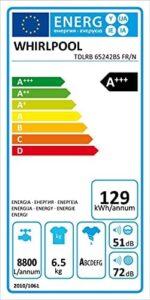 Immagine della lavatrice WHIRLPOOL Lave-linge top TDLRB65242BSFR/N, modello compatto e innovativo