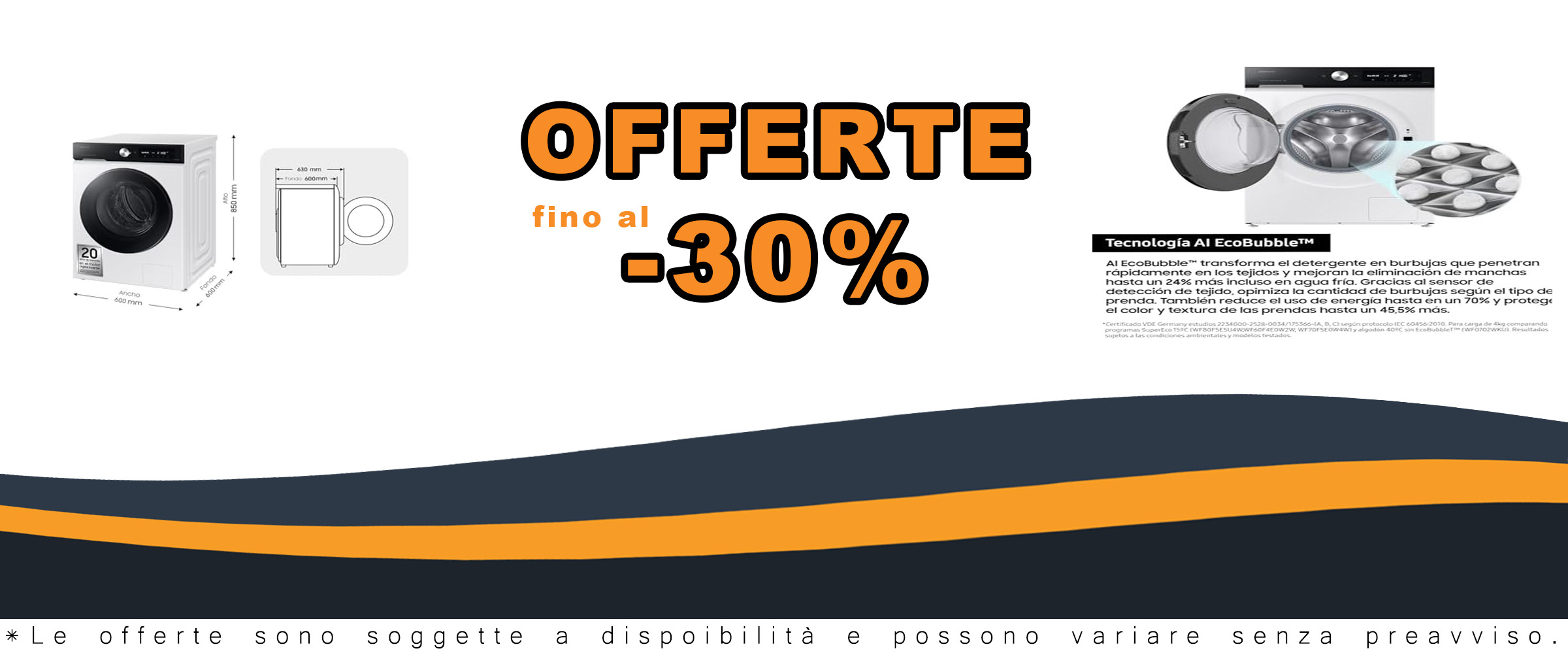 Samsung WW90DB7U94GEU3, lavatrice AI EcoBubble, 9 kg, Autodosificatore, Super Speed 39, Bianco