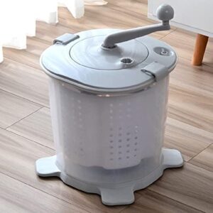 Qcwwy Mini Lavatrice a Manovella, compatta e alimentata a mano, perfetta per il lavaggio in viaggio o in ambienti con poco spazio.