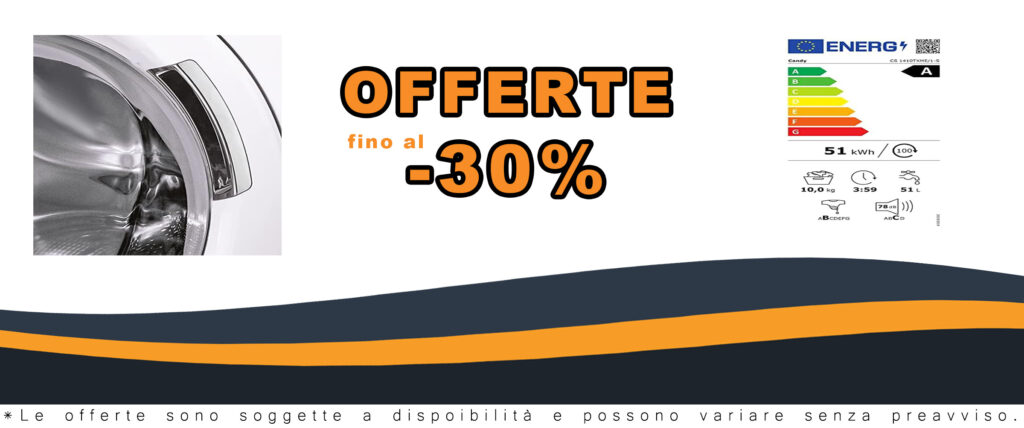 Candy Smart Inverter Lavatrice 10 kg, elegante e performante, con 1400 giri e 16 programmi di lavaggio.