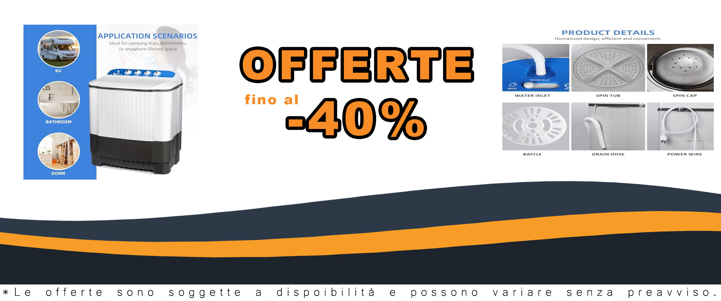 Kazigak Lavatrice portatile da 7 kg, lavatrice semiautomatica con doppia vasca per lavare e centrifugare, compatta per appartamenti e camper
