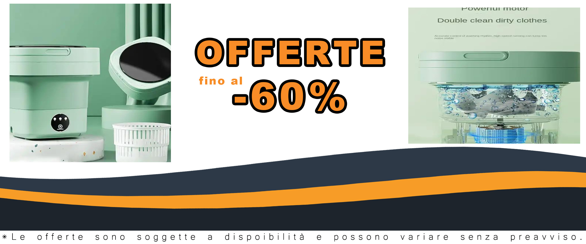 Lavatrice portatile pieghevole mini, ideale per vestiti del bambino e viaggiatori frequenti