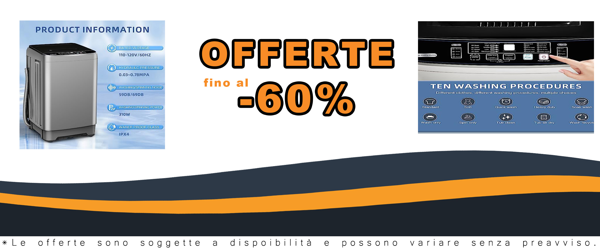 Kazigak Lavatrice Portatile 6 kg, automatica, con 10 programmi e display a LED, grigio