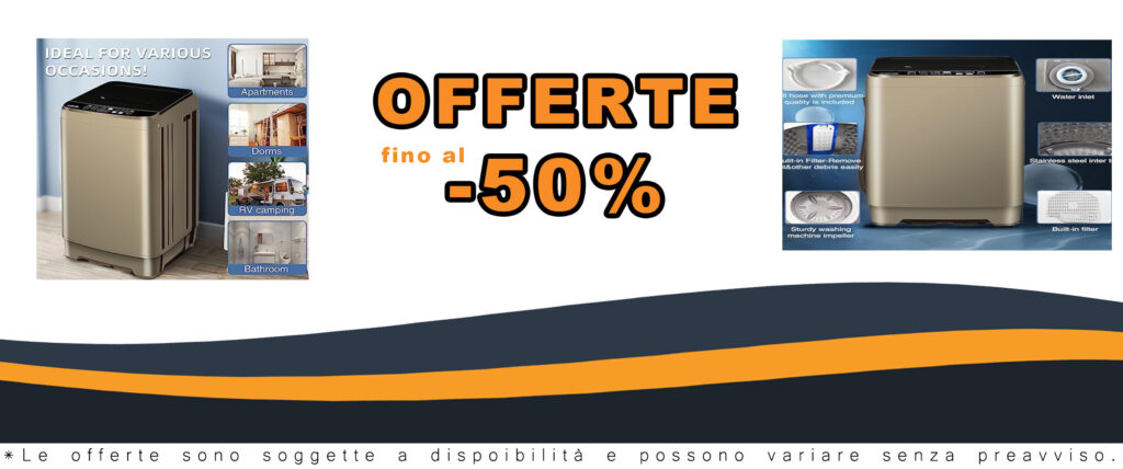 Lavatrice portatile Kazigak 6 kg, automatica, con display LED, ideale per appartamenti, case e camper