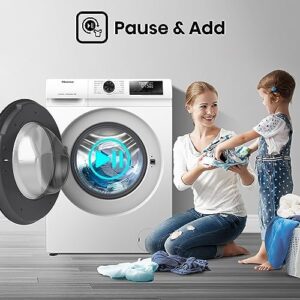 Hisense WFQE9014EVJM - Lavatrice a Carica Frontale con Display LED e Funzioni Avanzate