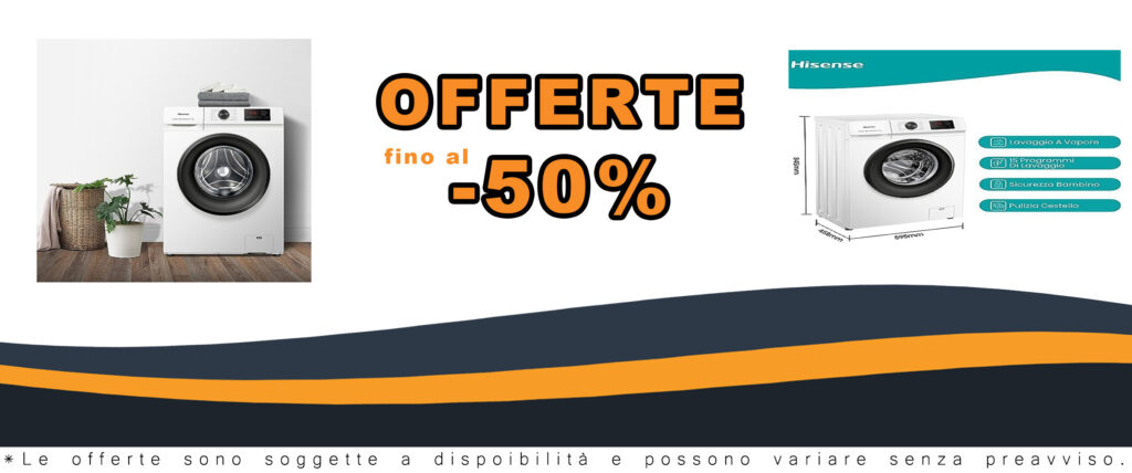 Hisense WFVB7012EM, lavatrice a carica frontale con capacità di 7 kg e 1200 rpm, in un ambiente moderno con display LED e funzione vapore.