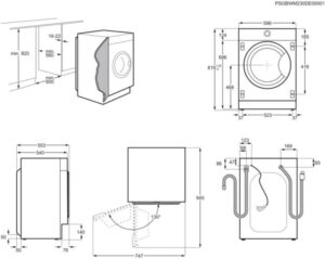 Lavatrice Electrolux EW8F384BI a incasso, capacità 8 kg, 1400 giri, con funzionalità vapore, in un ambiente moderno e ordinato.