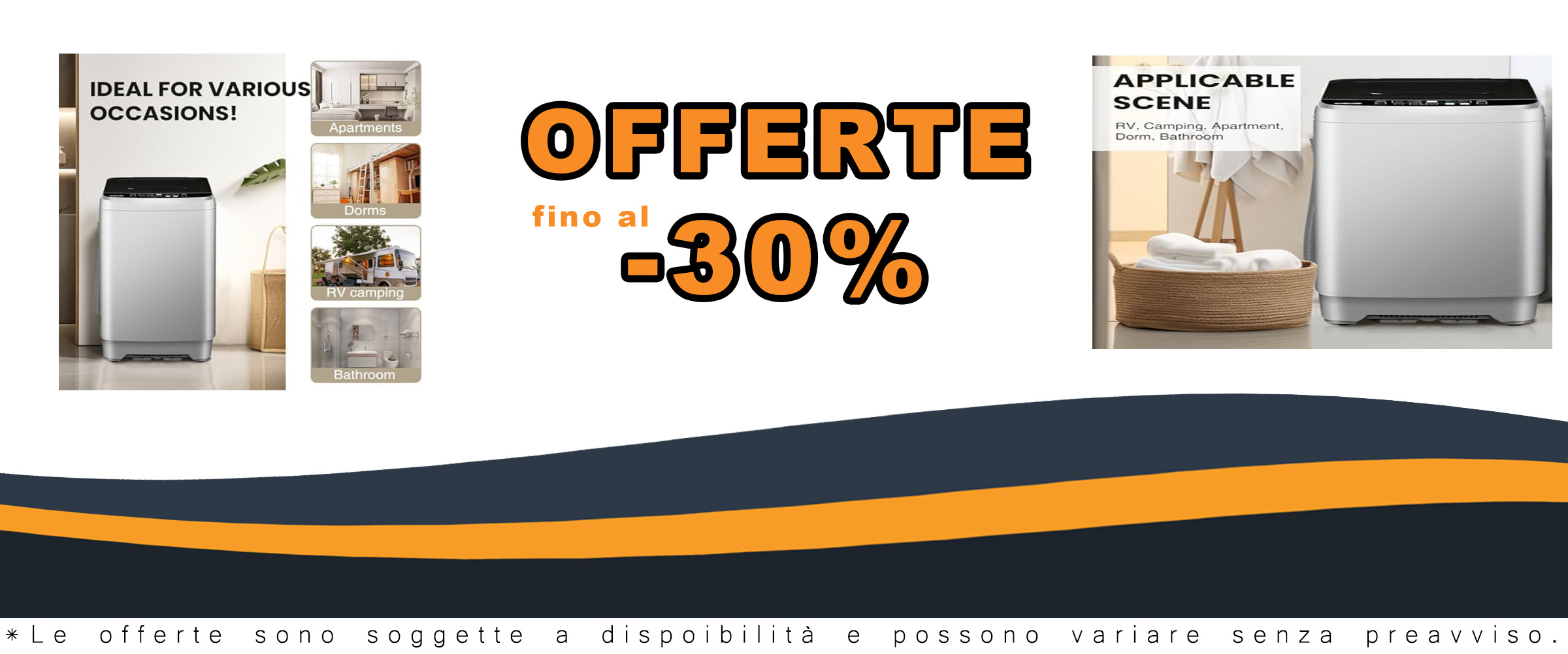Lavatrice BINMIT 7,1 kg, portatile e compatta, ideale per camper e appartamenti, con pompa di scarico e display LED
