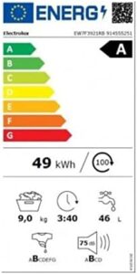 Lavatrice Electrolux oblò 9 kg con capacità di 1400 giri/min, perfetta per famiglie e risparmio energetico.