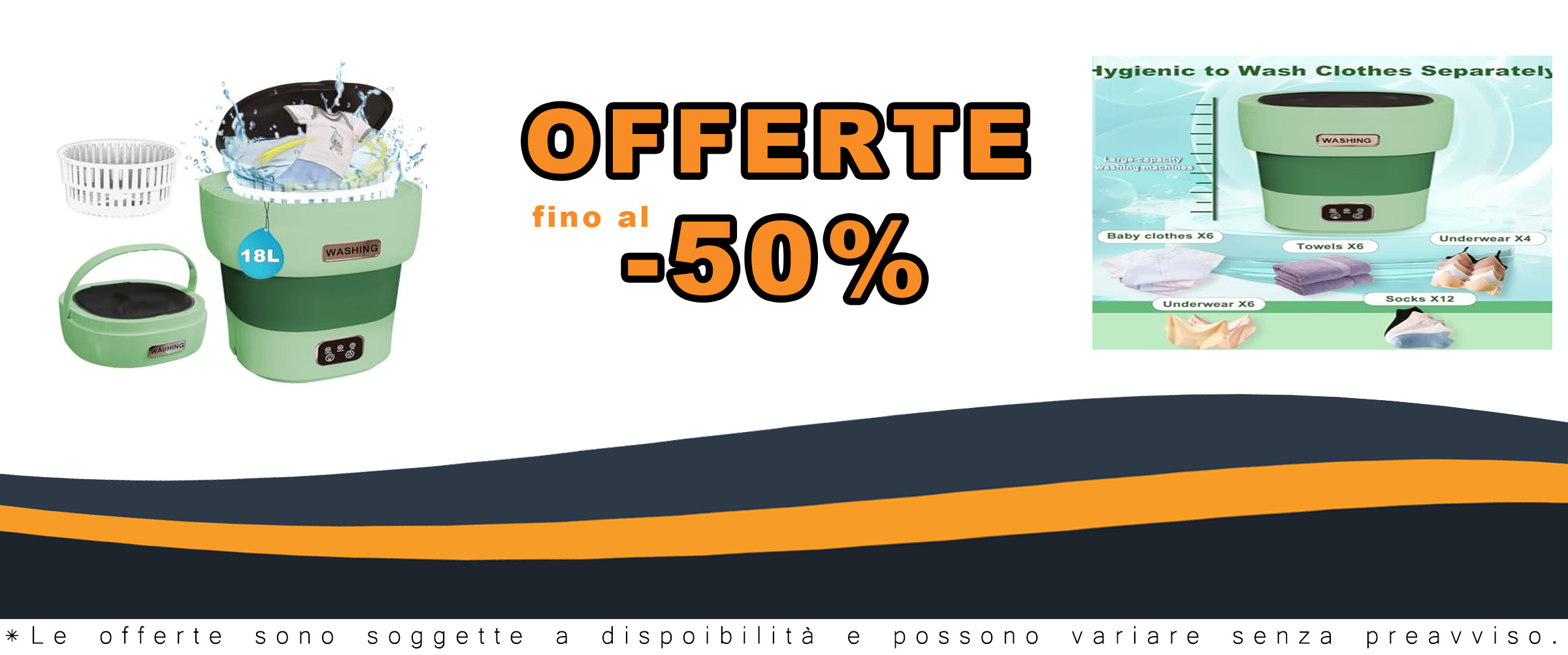 Mini lavatrice portatile verde da 15L con 3 modalità di pulizia profonda, ideale per appartamenti e campeggi