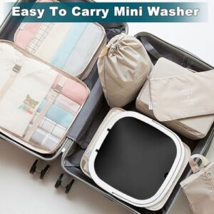 SWOJG Lavadora Portatile - Mini lavatrice pieghevole da 11 litri con funzione centrifuga, ideale per biancheria intima e vestiti per bambini.