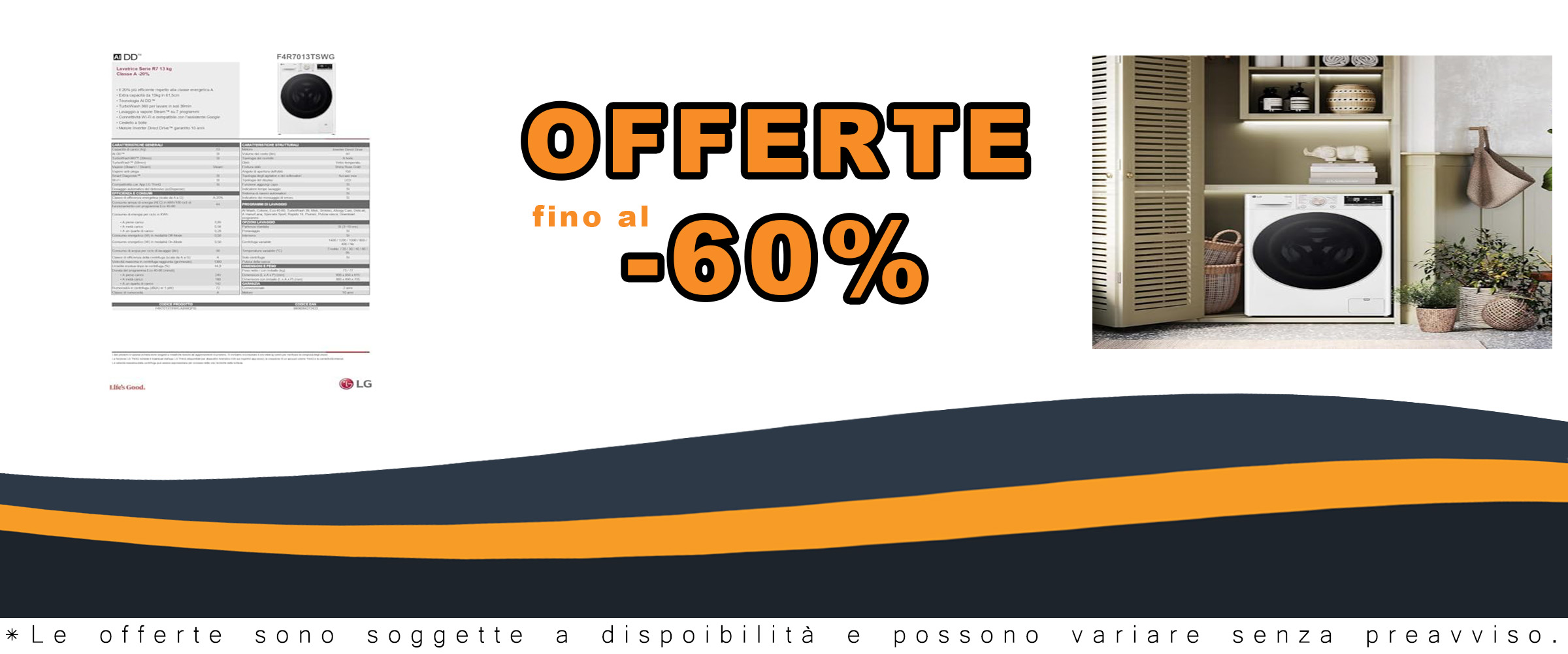 Lavatrice LG AI DD F4R7013TSWG 13kg a carica frontale con TurboWash 360, Wi-Fi, e Inverter Direct Drive
