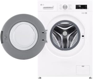 LG F4NX1008NWK Lavatrice 8 kg a Carica Frontale, Wi-Fi e 6 Motion Direct Drive, con Lavaggio a Vapore Allergy Care, bianca