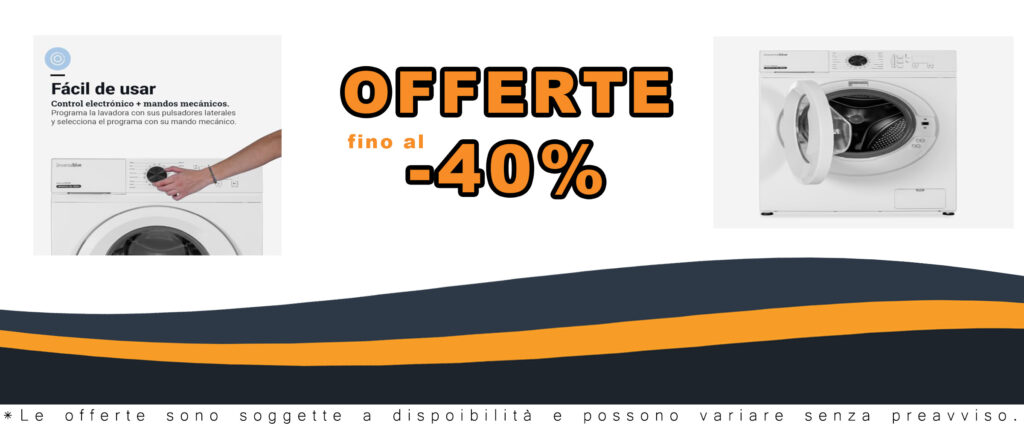 Lavatrice UNIVERSALBLUE 10 kg titanio con motore inverter DC e 14 programmi di lavaggio