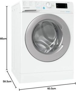 Lavatrice a carica frontale Indesit BWE 101484X WS IT con capacità di 10 kg, classe energetica A+++ e motore Inverter
