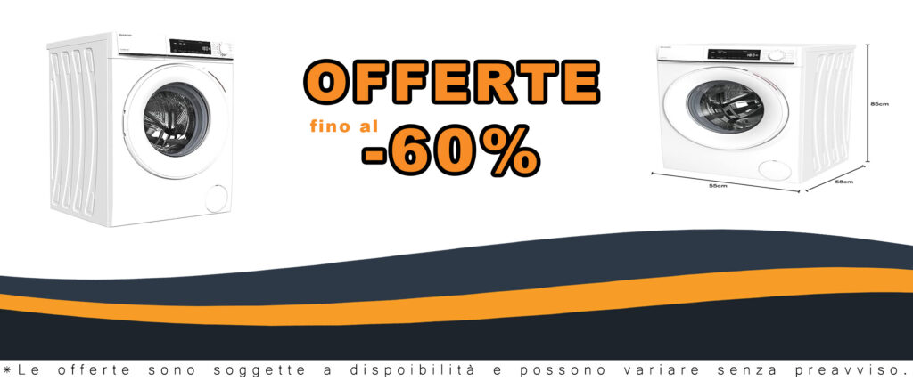 Sharp ES-NFW814CWA-DE lavatrice frontale con capacità 8 kg, 1400 giri/min, motore inverter e funzione vapore
