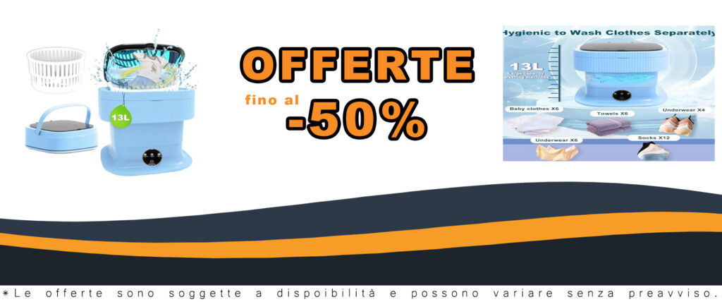 Mini lavatrice portatile pieghevole blu da 13 litri, ideale per biancheria intima, viaggi e appartamenti