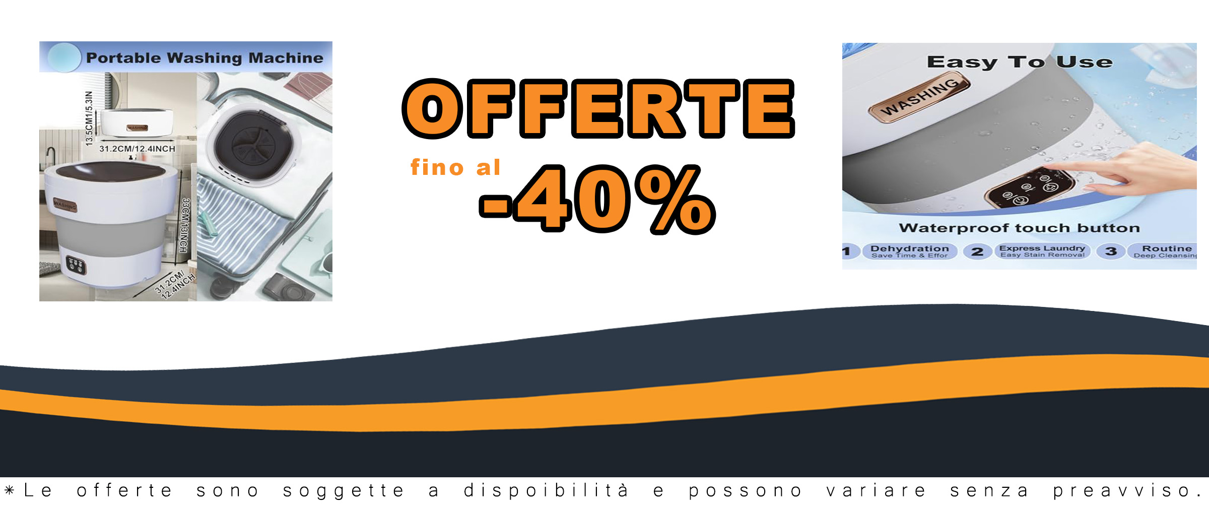 Mini lavatrice pieghevole da 15 litri, ideale per appartamenti e camper, con 3 modalità per biancheria intima e capi leggeri.
