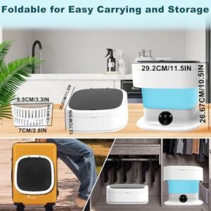 Lavatrice portatile pieghevole da 13 litri con centrifuga, ideale per piccoli appartamenti e vestiti del bambino.