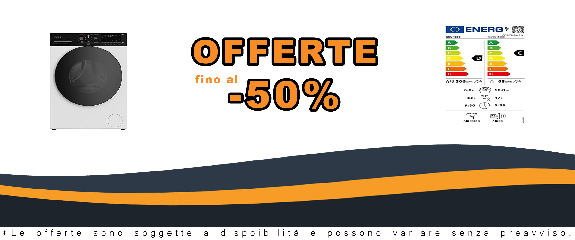 Immagine del prodotto GRUNDIG GD7P510447W - Lavatrice con asciugatrice, Bianco