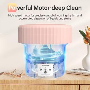 Mini Washing Machine 6L, una lavatrice portatile compatta e pieghevole ideale per piccoli indumenti, abiti da bambino, biancheria intima, calze, asciugamani e giocattoli.