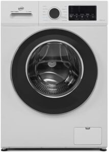 Lavatrice Daya DSW71224M15A con motore BLDC Inverter, programma vapore e design slim, perfetta per famiglie.