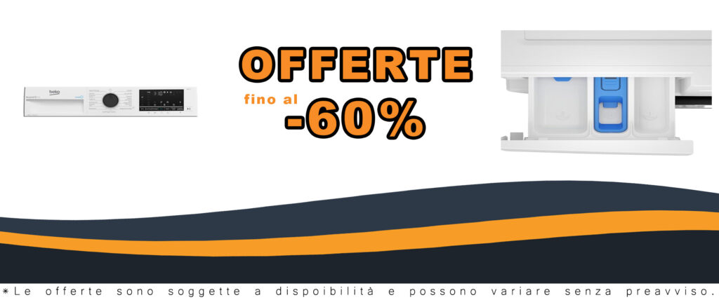 Lavatrice 10 kg 1400 Giri Classe A con Inverter Vapore 58 cm BWT3104S, vista frontale
